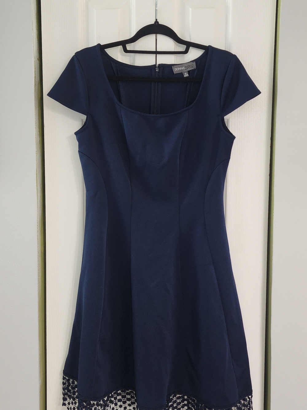Navy Fit & Flare with Lace Hemline - Work To Evening Size 10